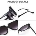 thumbnail image 3 of Gafas de sol cuadradas grandes vintage para mujer, moda, formas grandes, 10, 3 of 4