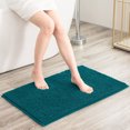 thumbnail image 2 of Bathroom Rugs Chenille Bath Rug Soft Short Plush Bath Mat Soft Shower Mat Water Absorbent Shower Mat Quick Dry Machine Washable(Blue,16" x 24"), 2 of 7