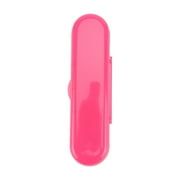 Your Zone Pink 4 Count Plastic Utensil Set with Fork, Spoon, Knife and Travel Container