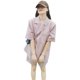 thumbnail image 5 of Nuevo conjunto de traje de manga corta de verano para niña japonesa, pantalones cortos sueltos, traje de perfil profesional ol, conjunto de dos piezas, 5 of 5