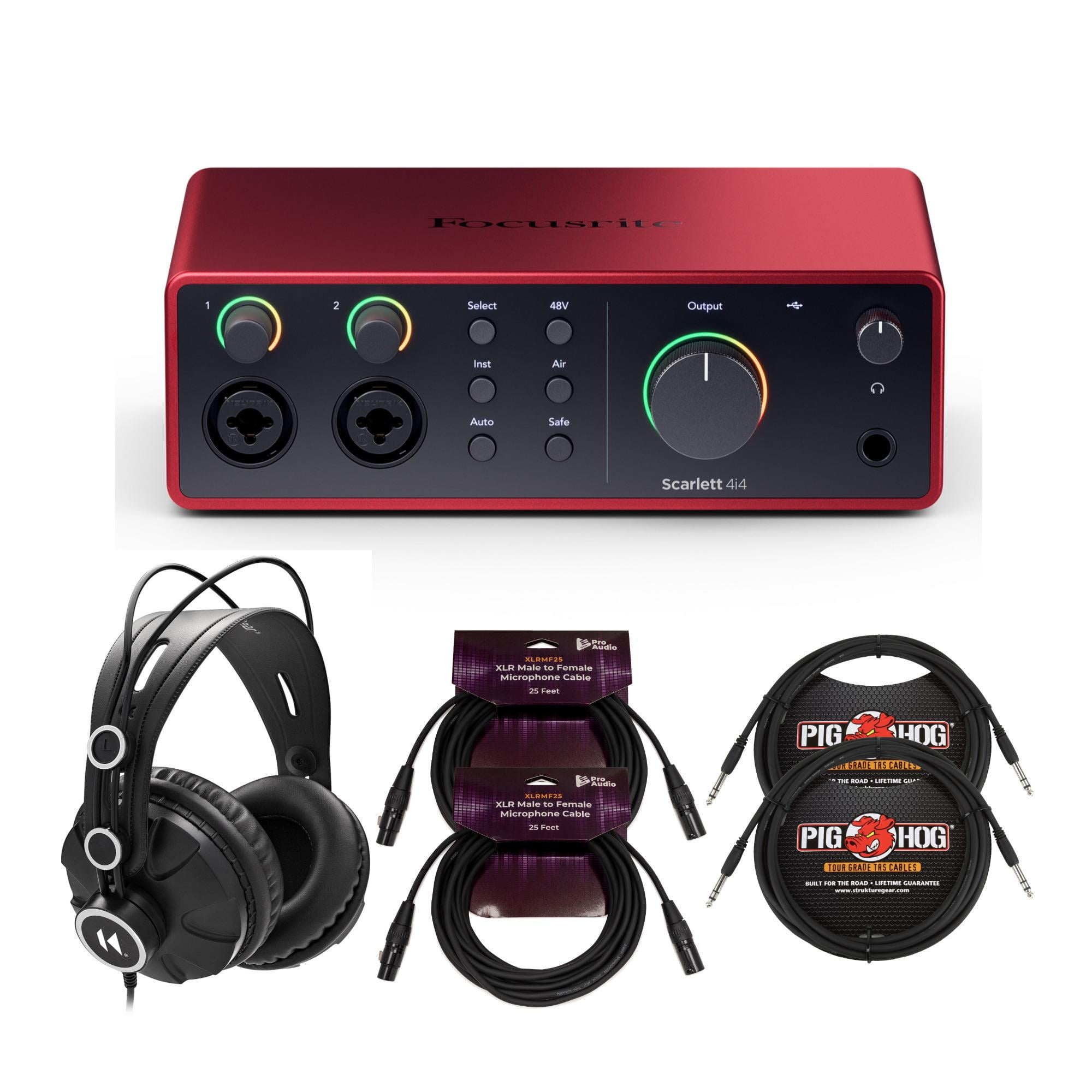 Focusrite SCARLETT 4I4 3rd Gen USB Audio Interface, 192KHz, 2 XLR