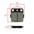 thumbnail image 2 of Rear Brake Pads for Honda TRX400EX Fourtrax Sportrax 1999 2000 2001-2008, 2 of 4