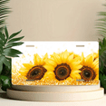 thumbnail image 6 of 1 Pcs 2D Flat License Plate Covers & Frames, Sunflowers For Decorative Front, Waterproof For Decoration Aluminum License Plate Covers & Frames Cover For Men Women, 12" X 6", 6 of 7