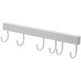 thumbnail image 4 of COMPUKAS Adhesive Door Hooks Wall Hanging Hook Rack Space Aluminum White 1Pack, 4 of 8