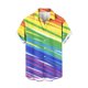 thumbnail image 3 of Camisa hawaiana con estampado 3D de rayas de colores para hombre, camisas de playa con plantas para vacaciones de verano, camisas de manga corta con botones para parejas de calle, 3 of 5