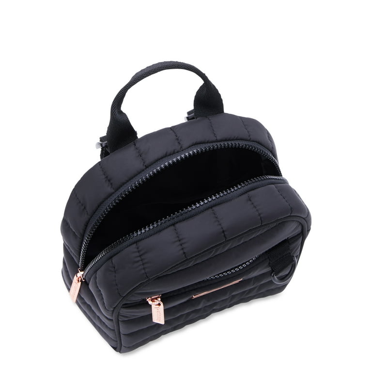 Reebok Women's Luna Quilted Mini Backpack, Black 