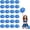 Colorful+Blue, variant on 24 Pack Cheerleading pom poms,Handheld Cheer pom poms, Sports Cheer Plastic Pom Poms Cheerleading for Sports Team Spirit Cheering (Colorful+Blue)