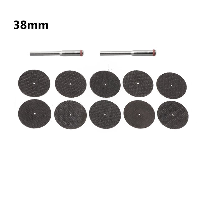 Bgsha 10 Pcs Disque de Coupe en Résine pour Roue 32mm 38mm, Disque de Coupe en Métal pour Outils Rotatifs Dremel, Lame de Scie Circulaire avec Tige