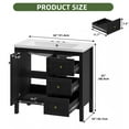 thumbnail image 4 of Uforic 36'' Modern Bathroom Vanity with Sink Combo, Freestanding Bathroom Storage Cabinet with Drawers & Doors, Black, 4 of 9