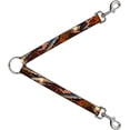 thumbnail image 1 of Dog Leash Splitter Surfboard Cali Scenes Us Flag Stacked Brown 1 Foot Long 1 Inch Wide, 1 of 1