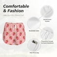 thumbnail image 4 of Balery Strawberries Pattern Women's Running Shorts with Liner 2 Pockets Elastic Workout Athletic Gym Yoga Shorts-X-Large, 4 of 7