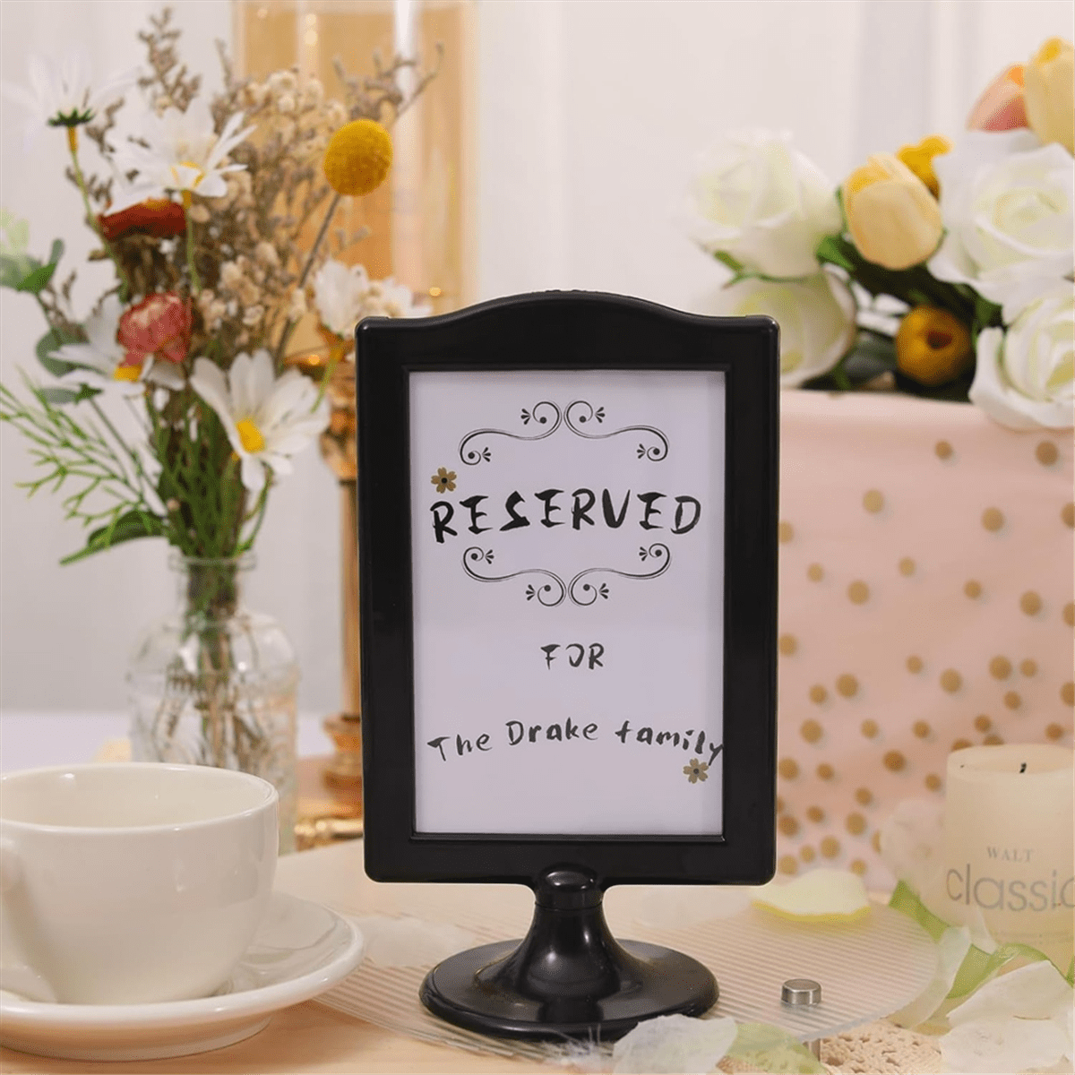 Double Sided Standing Picture Frames 4 X 6 Inch Pedestal Photo Frame Plastic Self Standing Frame for Table,10 Pack