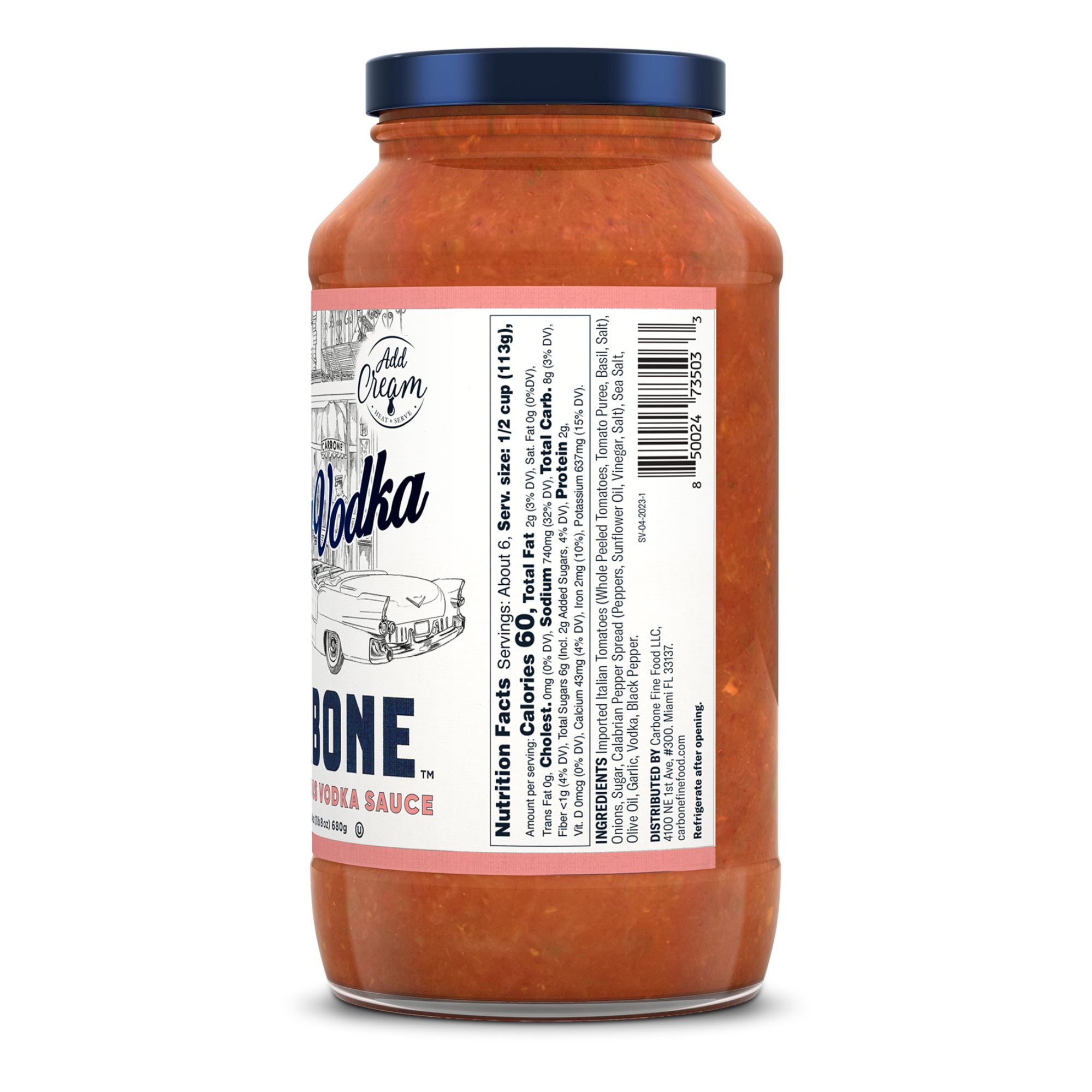 Carbone Fine Foods Spicy Vodka Sauce, 24 oz