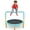 Light Blue, variant on Costway 36'' Kids Trampoline Rebounder W/Full Covered Handrail & Pad Indoor Outdoor Blue
