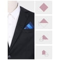 thumbnail image 3 of INSPIRE CHIC Father's Day Men's Stripe Pocket Handkerchief Twill Textured Pocket Squares for Suits Formal Blue and Navy One Size, 3 of 4