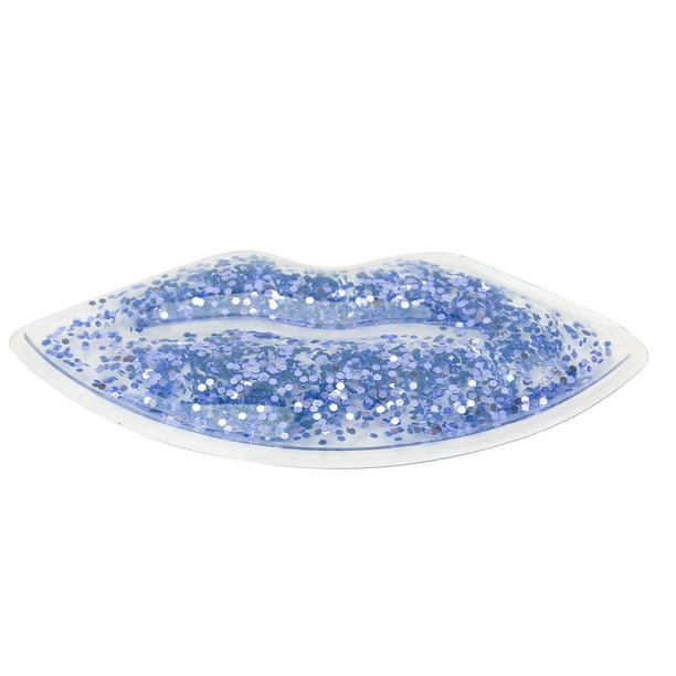 Compresa Fría, Pequeña y Conveniente Paquete de Hielo de Labio Decoración de Lentejuelas de Brillo Caliente para el Labio de Protección
