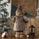 thumbnail image 4 of Figura de Papá Noel de peluche hecha a mano de 18 pulgadas, regalo navideño, colección, muñeco de Papá Noel con estampado de leopardo y bosque marrón, 4 of 5