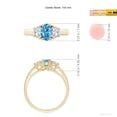 thumbnail image 5 of ANGARA Lab Grown Blue and Half Moon White Diamond Ring for Women in 14K Yellow Gold (Size-7x5mm| Color-Fancy Intense| Clarity-VS) | Anniversary, Jewelry Gift for Women | Lab-Grown Blue Diamond Ring, 5 of 7