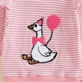 thumbnail image 4 of NOLDARES Baby Kids Girl Outfits Fall Winter Clothing 2pcs Set Long Sleeve Sweatshirt and Pants Clothes(Pink,1-2 Y), 4 of 7
