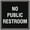 Black, variant on Signs ByLITA Square No Public Restroom Sign - Easy Installation | Durable Material (Brushed Silver) - Small