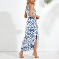 thumbnail image 2 of DHFJKG Summer Boho Dresses For Women Sleeveless Beach Vacation Clothes Spaghetti Strap Scoop Neck Curved Hem Long Dress Floral Versatile Dresses, 2 of 5