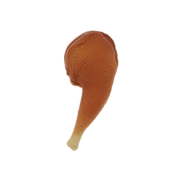 festival rubber turkey leg dog toy 6"