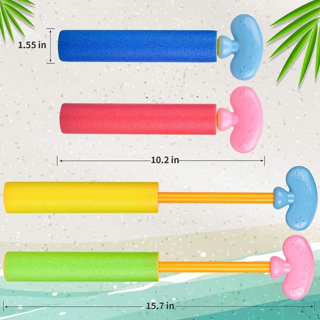 Pistola de agua, pistola de agua, 6 uds. De pistola de agua con largo alcance hasta 32 pies, juguetes de piscina de verano para ni?os y adultos Banban LingWen 8390615961875