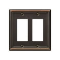 thumbnail image 2 of Amerelle 149RRDB Chelsea Wallplate, 2 Rocker GFCI, Steel, Aged Bronze, 1-Pack, 2 of 6
