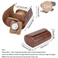 thumbnail image 3 of Watch Travel Case  2-Slot Watch Roll Case Organizer Display Storage  for Men Women  Black, 3 of 11