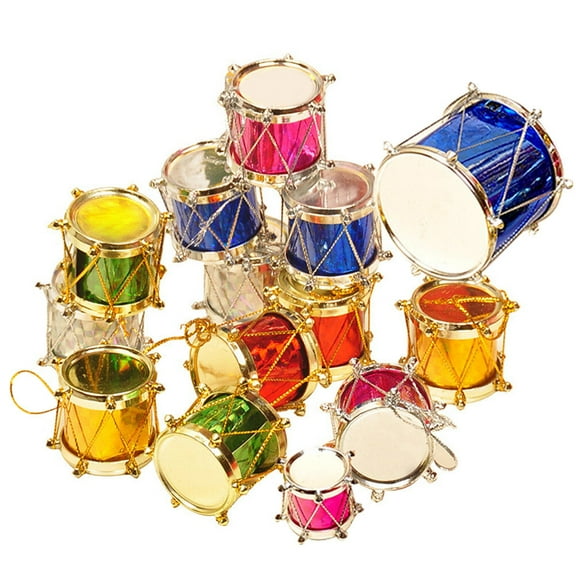 ELAYARD 30Pcs Christmas Hanging Ornament Indoor Drum Decor Assorted Color Christmas Decoration
