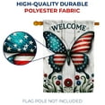 thumbnail image 3 of America Forever Patriotic Butterfly House Flag, 28x40 inch Double Sided, American 4th Of July Yard Flags for Outside Independence Day Fourth of July Decorations Outdoor Welcome Flag, 3 of 4