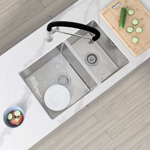 STYLISH Double Bowl Undermount Stainless Steel Kitchen Sink - Walmart.ca