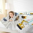 thumbnail image 5 of Feelyou Construction Truck Kids Bedding Comforter Set, Cute Rainbow Twin Comforter Sets, Cartoon Vehicle Theme Reversible Bedding Set, Breathable Home Decor, 2-Piece, 5 of 9