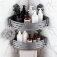 thumbnail image 1 of OSLIFE Esquinero para Baño Regadera, 2 Piezas Estante para Baño con Ganchos y Barra para Toallas, Organizador de baño Mueble con Ventosa Fácil Instalar, 1 of 4