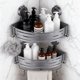 thumbnail image 1 of OSLIFE Esquinero para Baño Regadera, 2 Piezas Estante para Baño con Ganchos y Barra para Toallas, Organizador de baño Mueble con Ventosa Fácil Instalar, 1 of 4