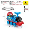 thumbnail image 2 of Electric 6V Toddlers Ride on Train Kids Age 1-3 Boys Girls Gift w/Tracks,Songs,Lights,Horns,Storage(Blue), 2 of 20