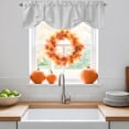 thumbnail image 3 of Gray Thin Lines Tie Up Valance Curtains for Windows, Kitchen Curtains Window Treatments, Modern Striped Minimalist Short Window Shades Valances for Bedroom Bathroom Cafe 42"x18", 3 of 8