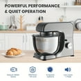 thumbnail image 3 of 4.76QT 380W Stand Mixer - 8-Speed Tilt-Head, Includes Whisk/Dough Hook/Beater - Perfect for Baking, Dough, Milkshakes & More, 3 of 13