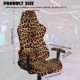 thumbnail image 7 of KUIFORTI Brown Leopard Print Gaming Chair Seat Cover Comfortable Gaming Chair Seat Cover with Armrest Cover Elastic Polyester for Home, Shop, Living Room, Office, 7 of 7