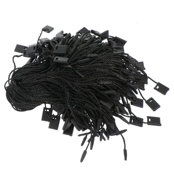 UNOMOR 1000Pcs Standard Tagging Fasteners Black Plastic for Securing Tags Family