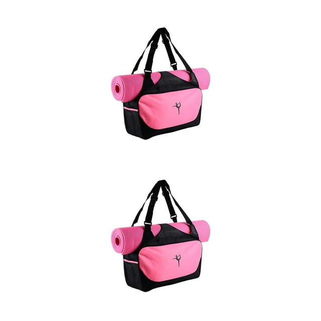 Guardoinrt Sturdy And Durable Sports Bag For All Yoga Accessories Large Capacity pink 2Set