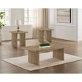 thumbnail image 2 of Adina 3-piece Wood Coffee Table Set Distressed Light Brown, 2 of 13