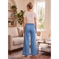 thumbnail image 4 of DOKOTOO Jeans for Women High Waisted Wide Leg Jeans with Ruffle Hem Trendy Stretchy Denim Loose Pants Straight Leg (Plus Sizes Available), 4 of 12