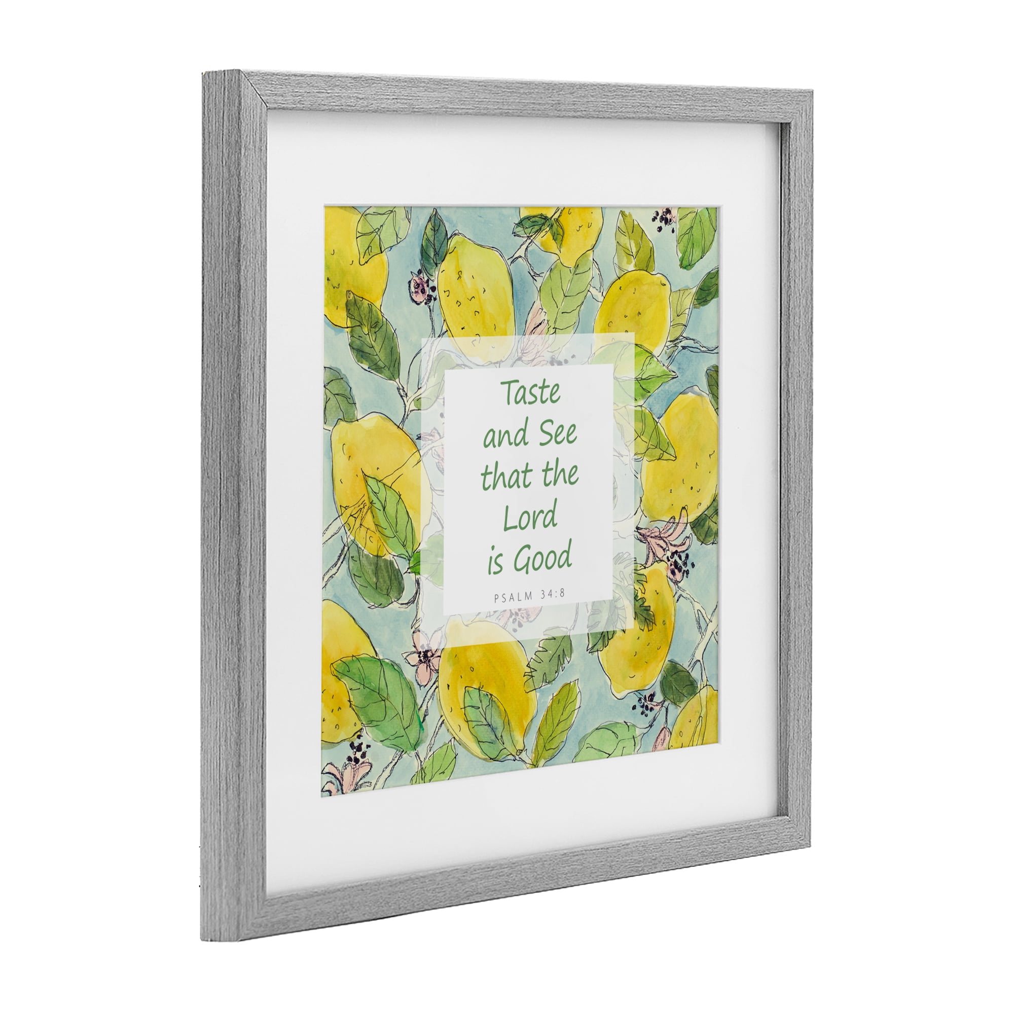 Stupell Industries Taste & See Lord Is Good Gray Framed Print Under Glass, design by Lanie Loreth