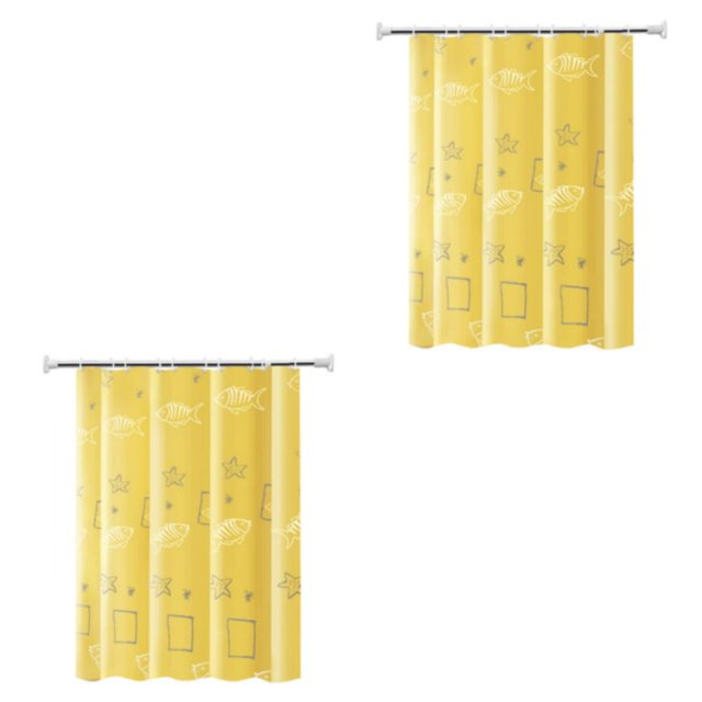 Bearachild Manténgase seco y cómodo con las cortinas impermeables de tela de poliéster amarillo Type5 NO5
