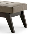 thumbnail image 4 of WyndenHall  Tierney 40 inch Wide Mid Century Modern Rectangle Ottoman Bench Ash Blond Wood Finish Faux Leather,Foam Urban,Modern & Contemporary Foot, 4 of 5