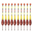 thumbnail image 3 of Flotadores de pesca de madera shamjiam 10pcs Bobbers Boya Vertical Aparejos, 3 of 9