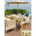 thumbnail image 4 of Spring Gnomes Outdoor Tablecloth - 60x102 Inch Rectangle Dining Table Cover, Retro Botanical Flowers Leaves Butterfly Waterproof Outdoor Table Cloth with Umbrella Hole & Zipper for Picnic/Patio/Party, 4 of 7