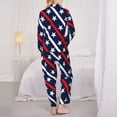 thumbnail image 6 of Goofa Patriotic Star Printed Women’s 2 Piece Pajama Set Super,Pajamas Women's Long Sleeve Sleepwear Soft Button Down Loungewear Pjs Lounge Set Nightwear-Large, 6 of 9