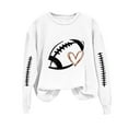 thumbnail image 2 of Elvqul Womens Crewneck Sweatshirt Pullover Sweatshirts White Long Sleeve Casual Hoodless Graphic Hoodies for Ladies Fall, 2 of 4